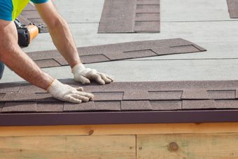 Worker on roof