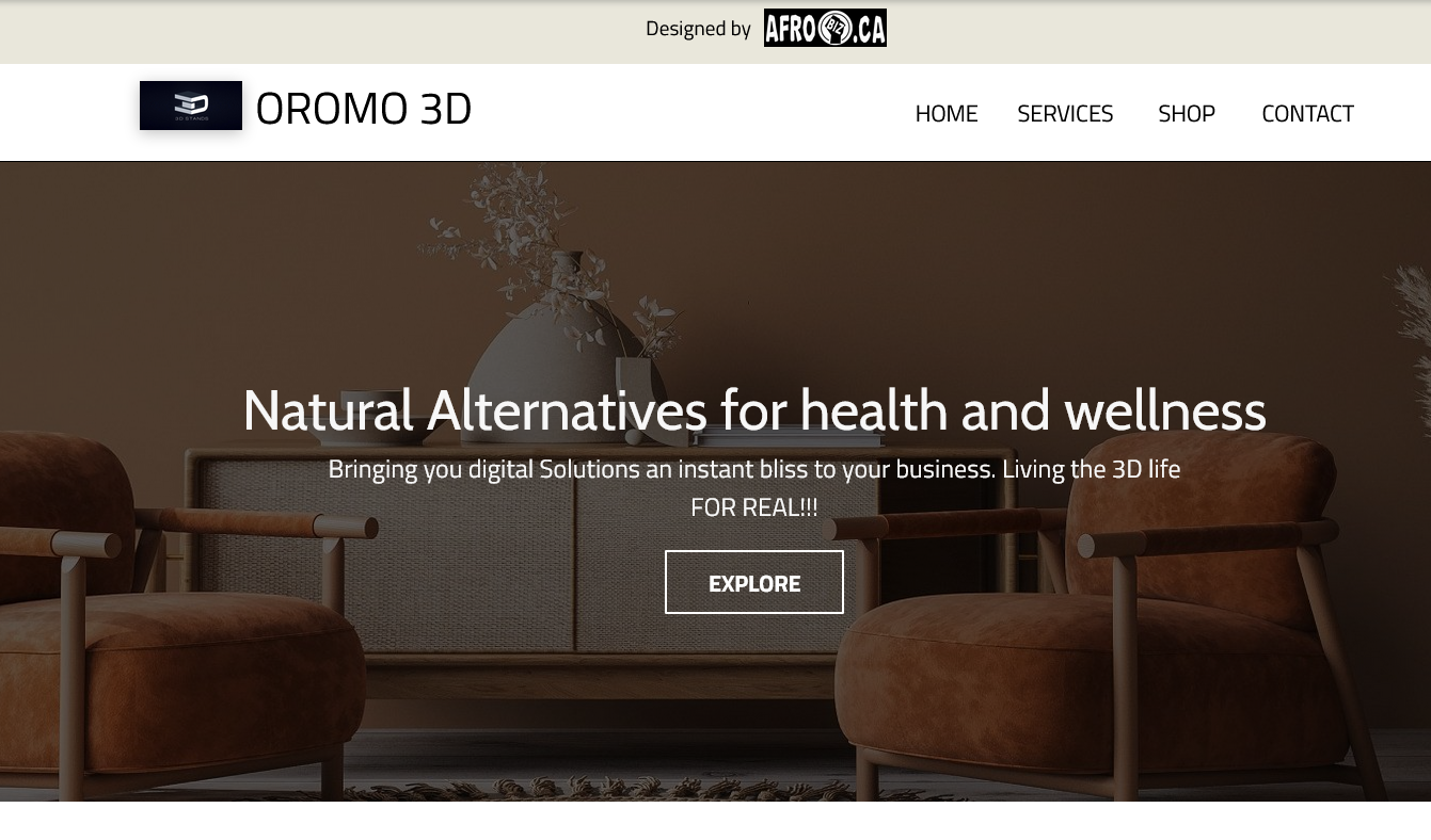 Sample one page AfroBiz Page