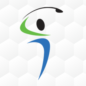 A logo of a person holding a golf club.