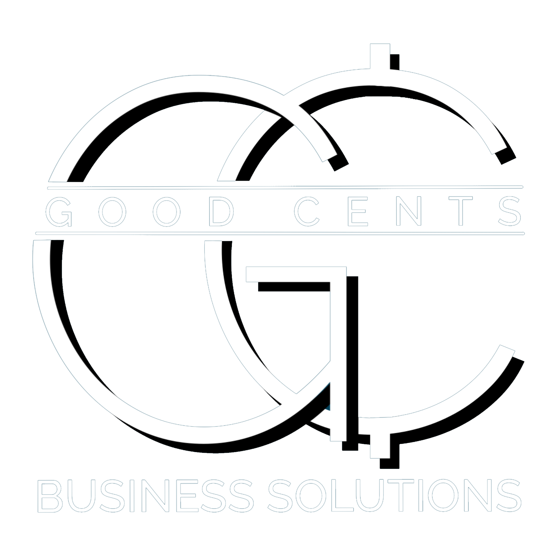 Logo for Good Cents Business Solutions, with intertwined 