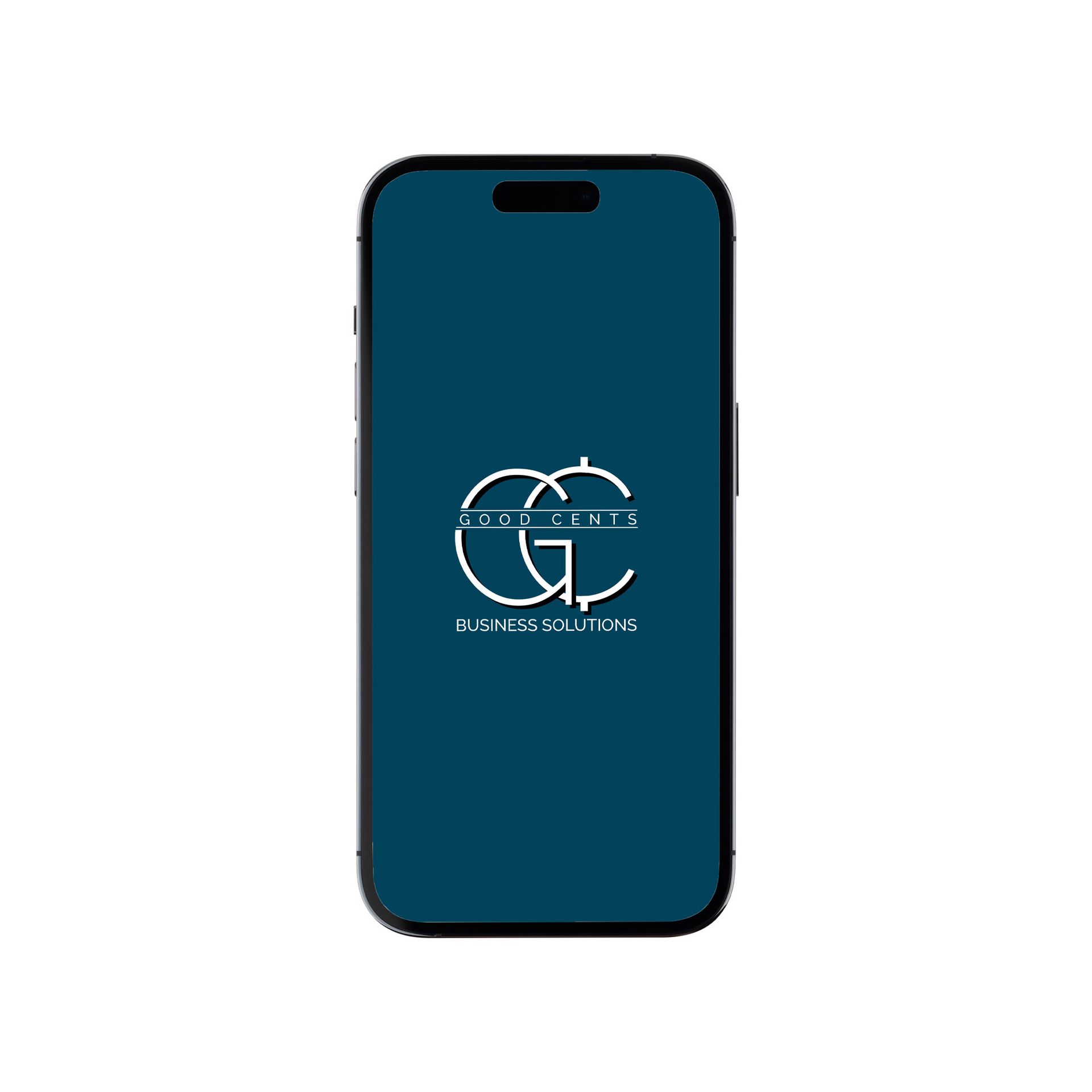 Smartphone screen with white logo of 