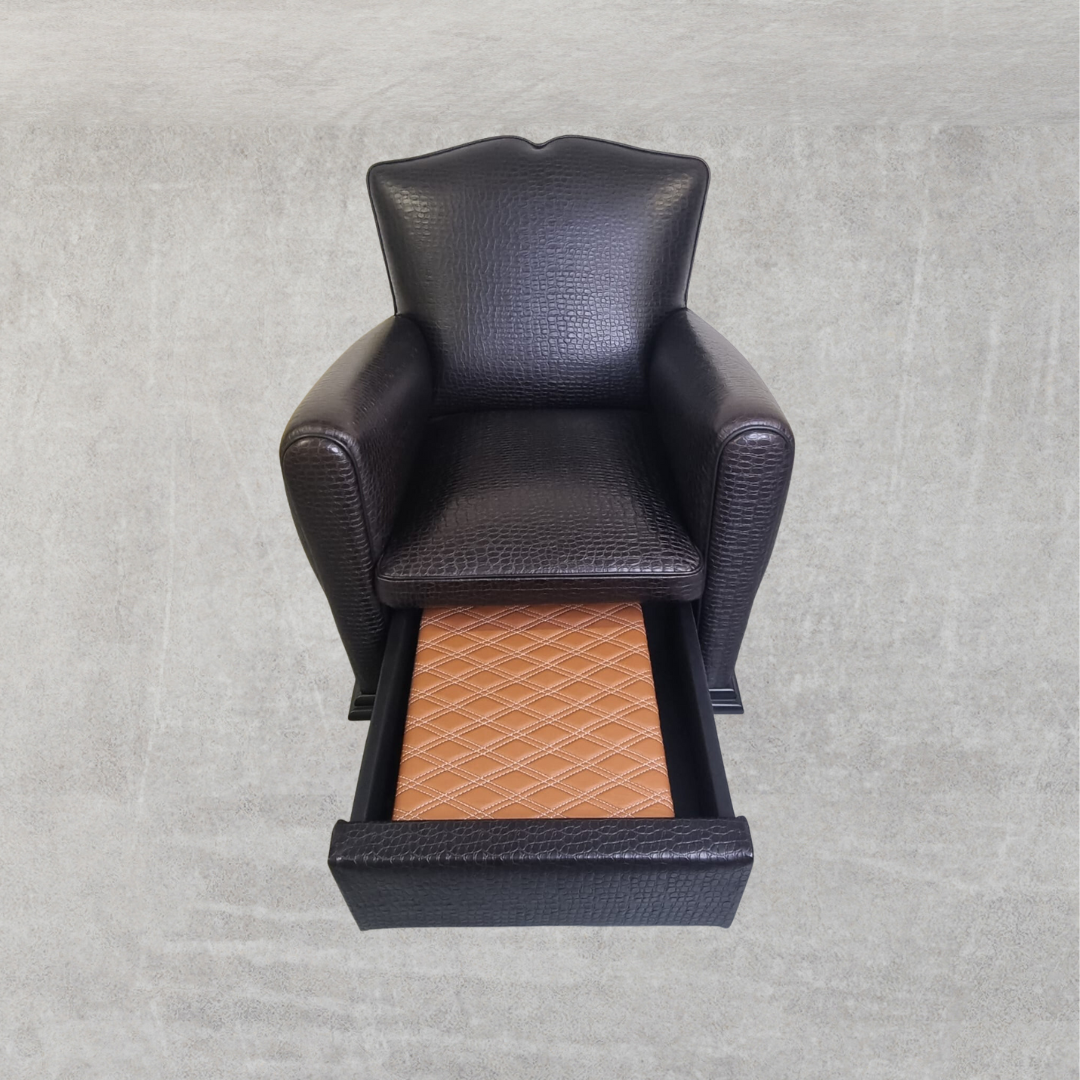 Custom 1920s French Moustache chair