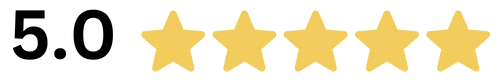 5.  0 rating with five gold stars.