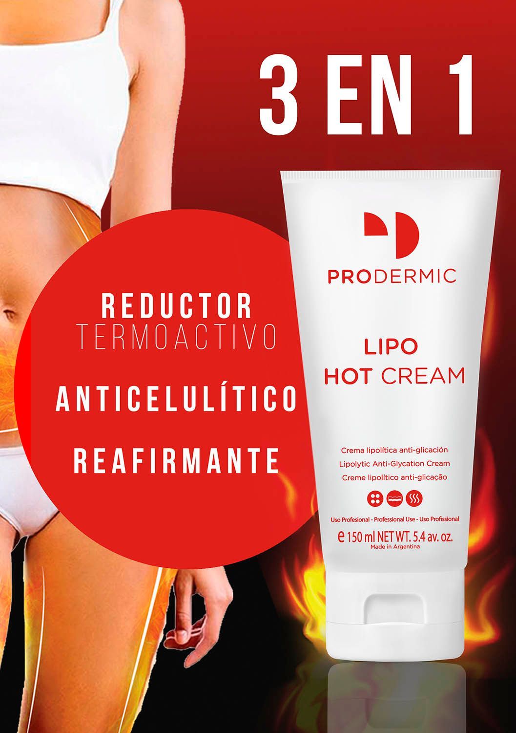 LIPO HOT CREAM- REDUCTOR LIPOLITICO 150 ML/G