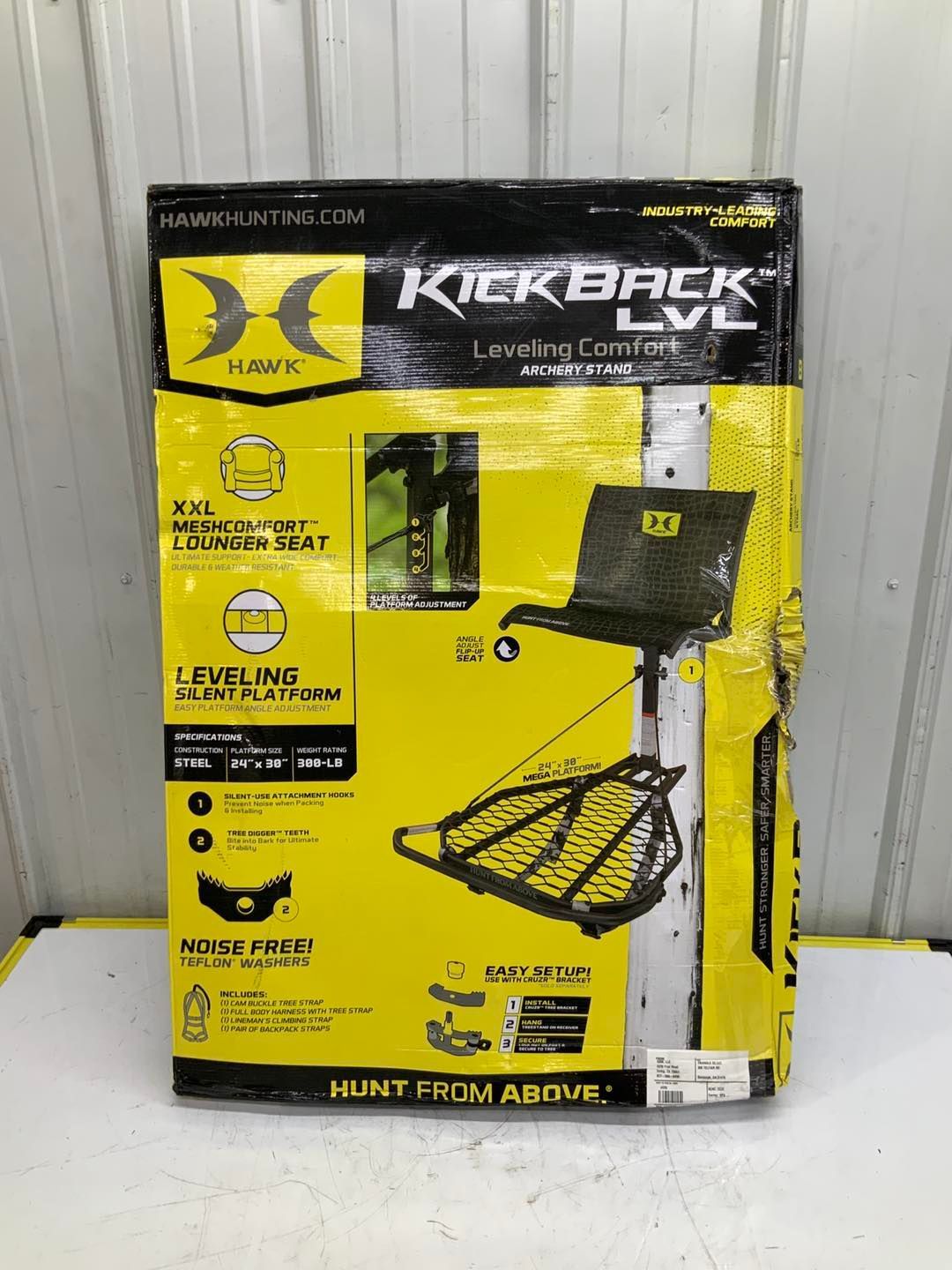 A box of kickback level is sitting on a table.
