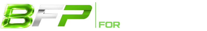 Green and silver BFP Performance logo on a white background