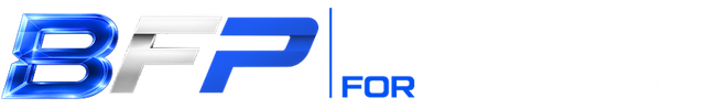 Blue and gray BFP logo with small “FOR” text
