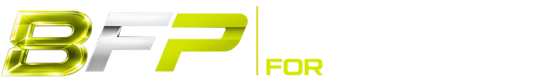 BFP Performance logo in lime green and gray on a white background