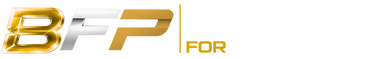 Gold “BFP Performance” logo on a white background