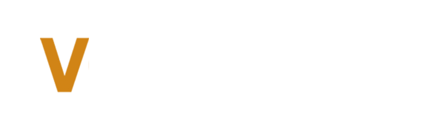 Orange letter “V” on a white background