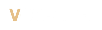 Gold letter “V” on a white background