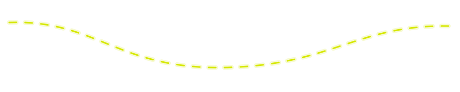 Yellow dashed wavy line across a white background