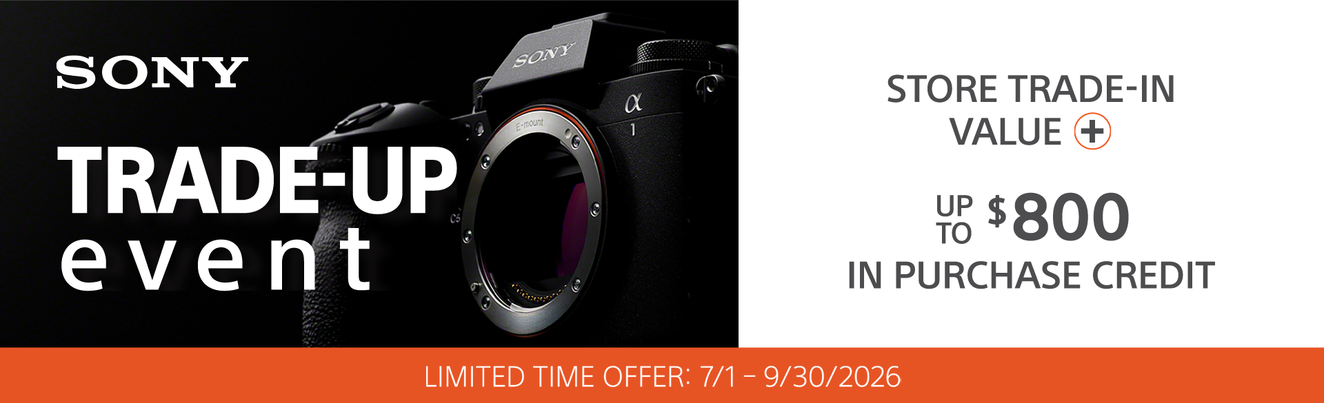 Save on SONY at Milford Photo