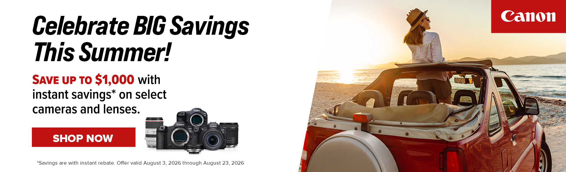 Instant Rebates on Select Canon Products