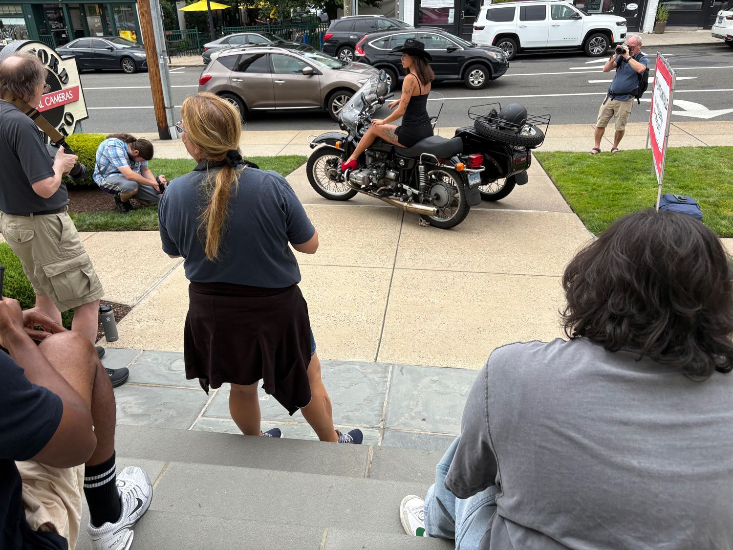 photo of photographers during photo shoot at Milford Photo's Canon event by Jesse Thompson