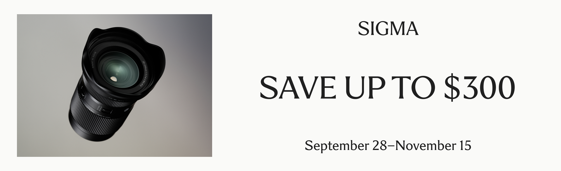 Save on SIGMA lenses at Milford Photo