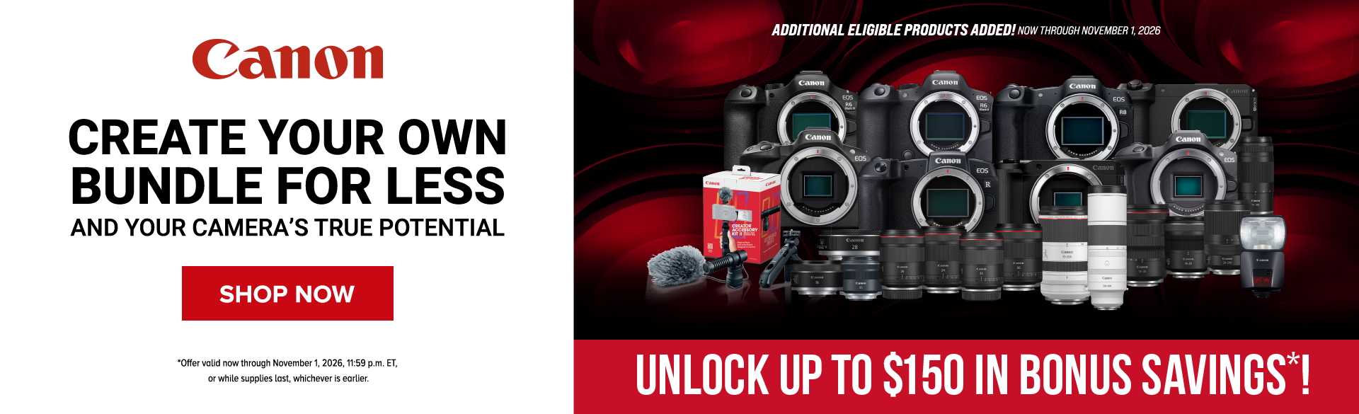 Instant Rebates on Select Canon Products