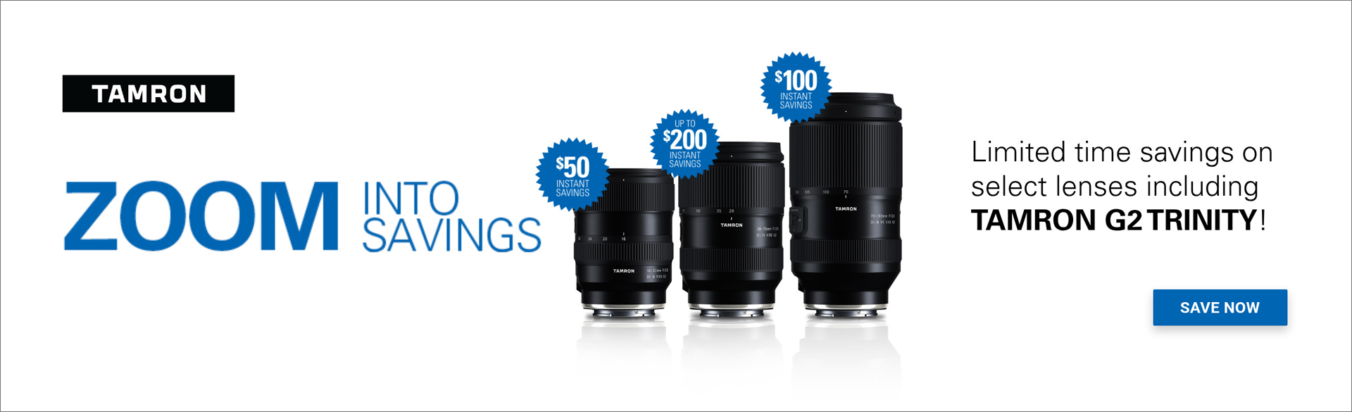 Save on Tamron lenses at Milford Photo