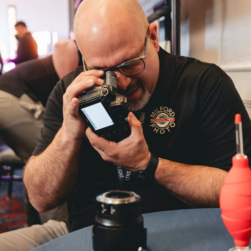 Camera sensor cleaning at Milford Photo