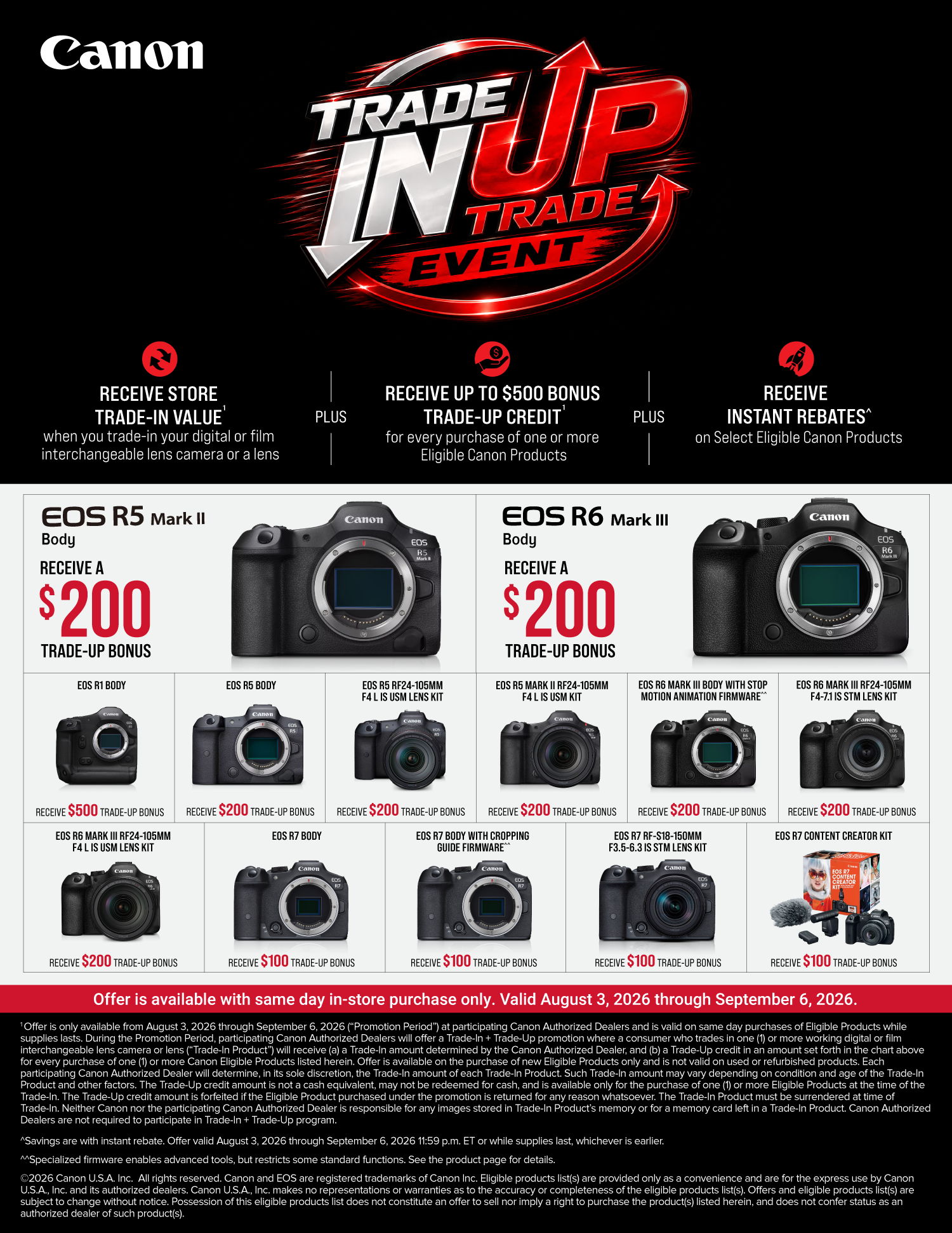 Save on CANON at Milford Photo