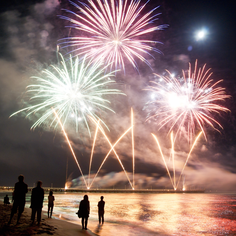 photographing fireworks