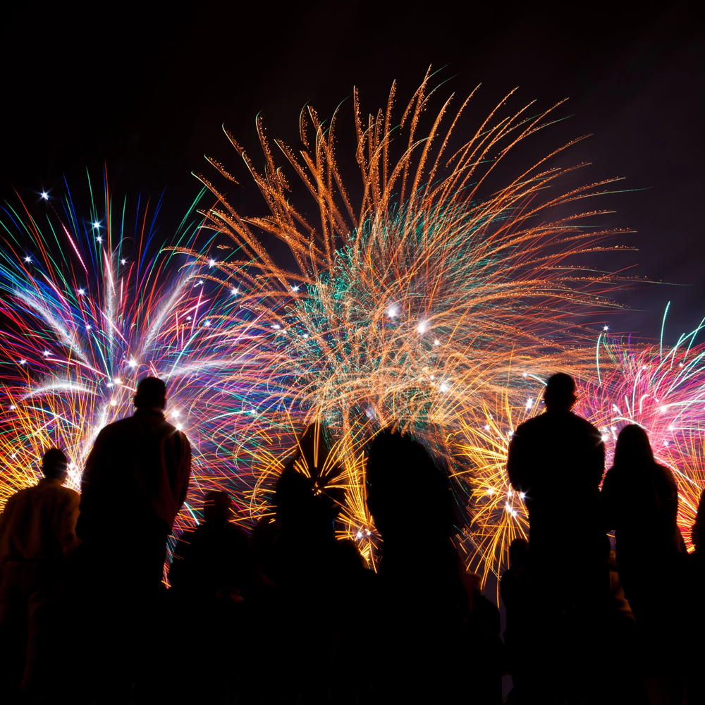 photographing fireworks
