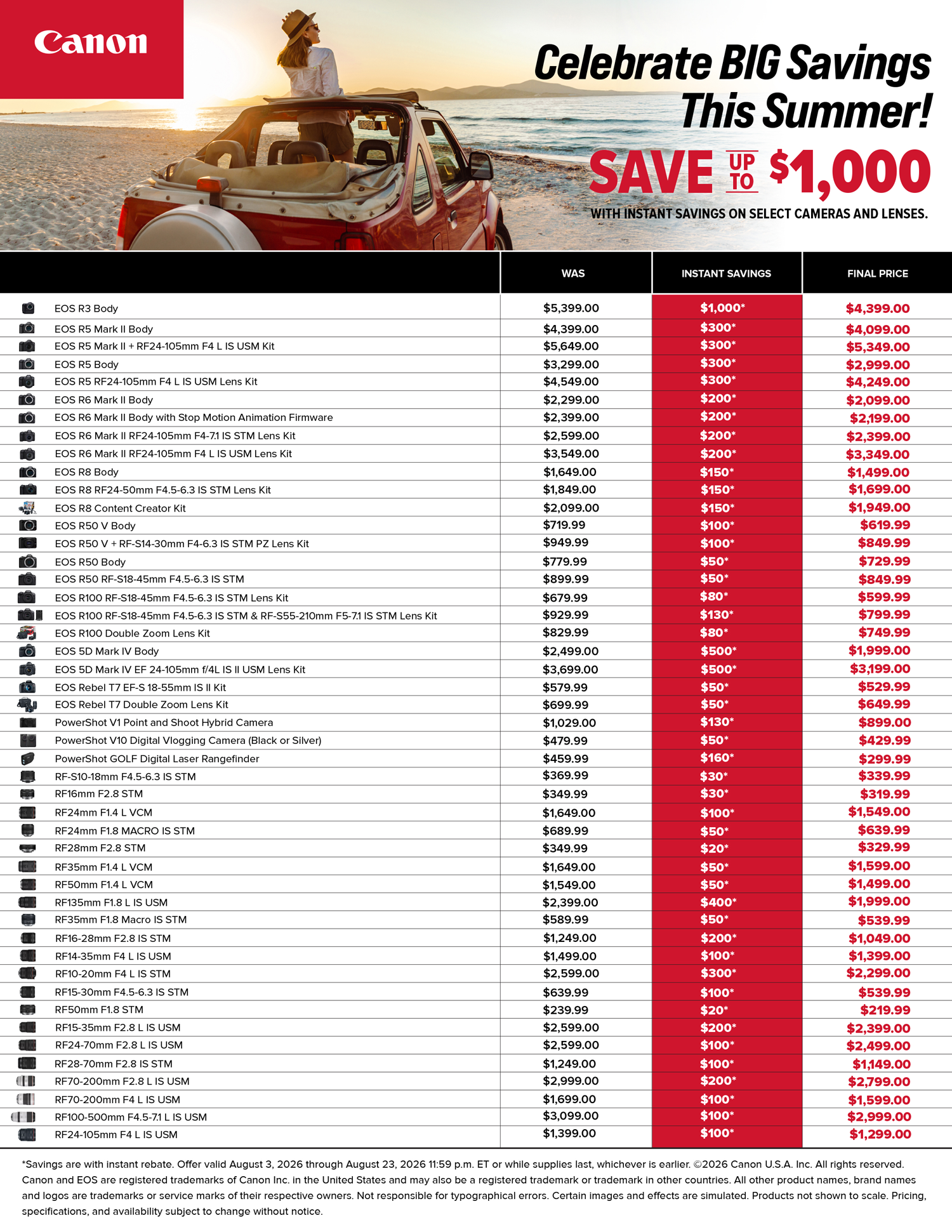 Save on Canon at Milford Photo