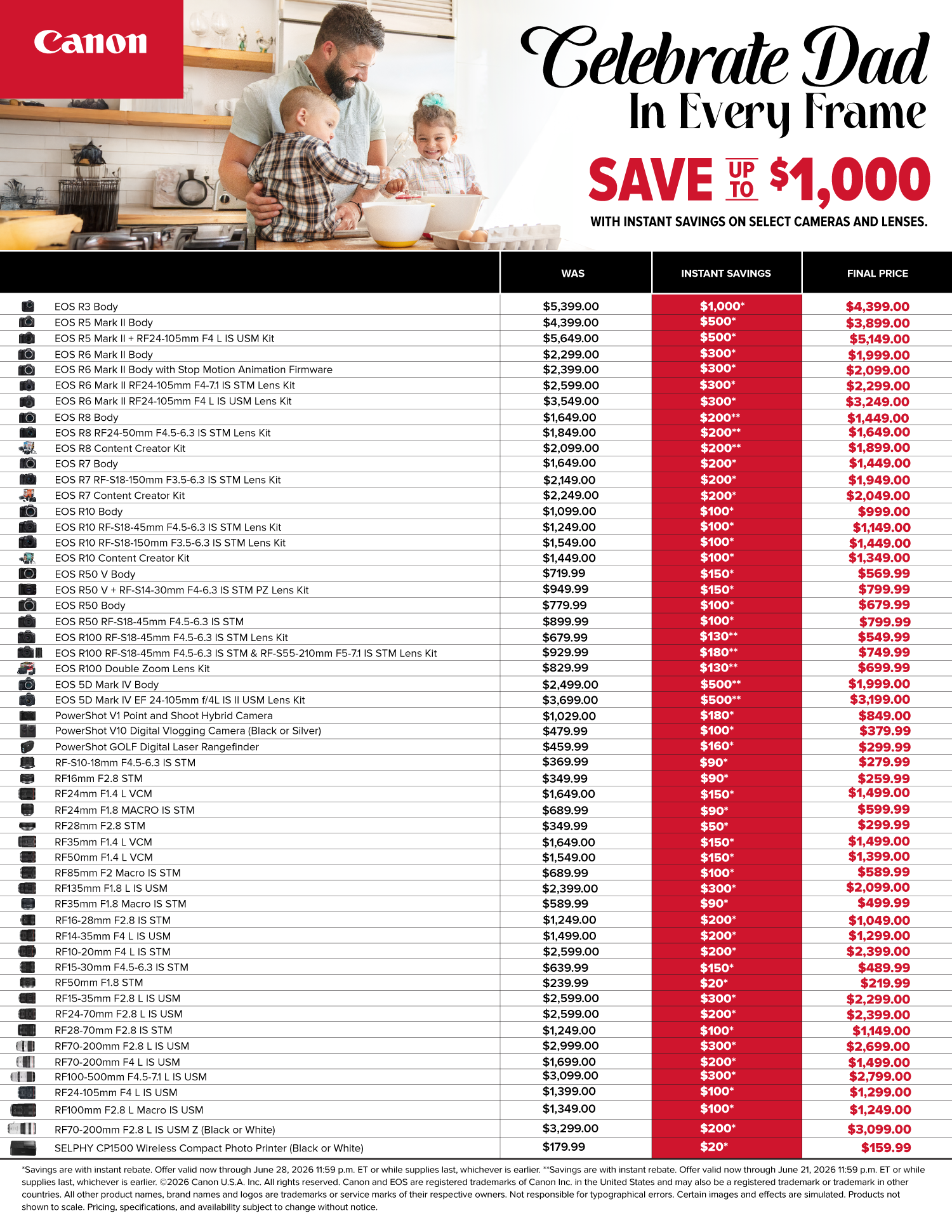 Instant Savings on Canon Cameras & Lenses at Milford Photo
