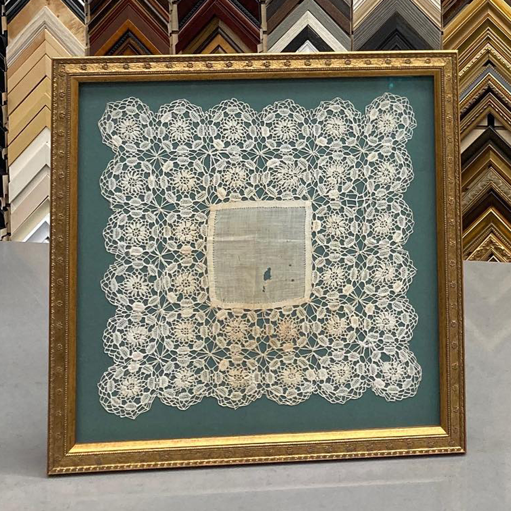 custom framing heirloom antique
