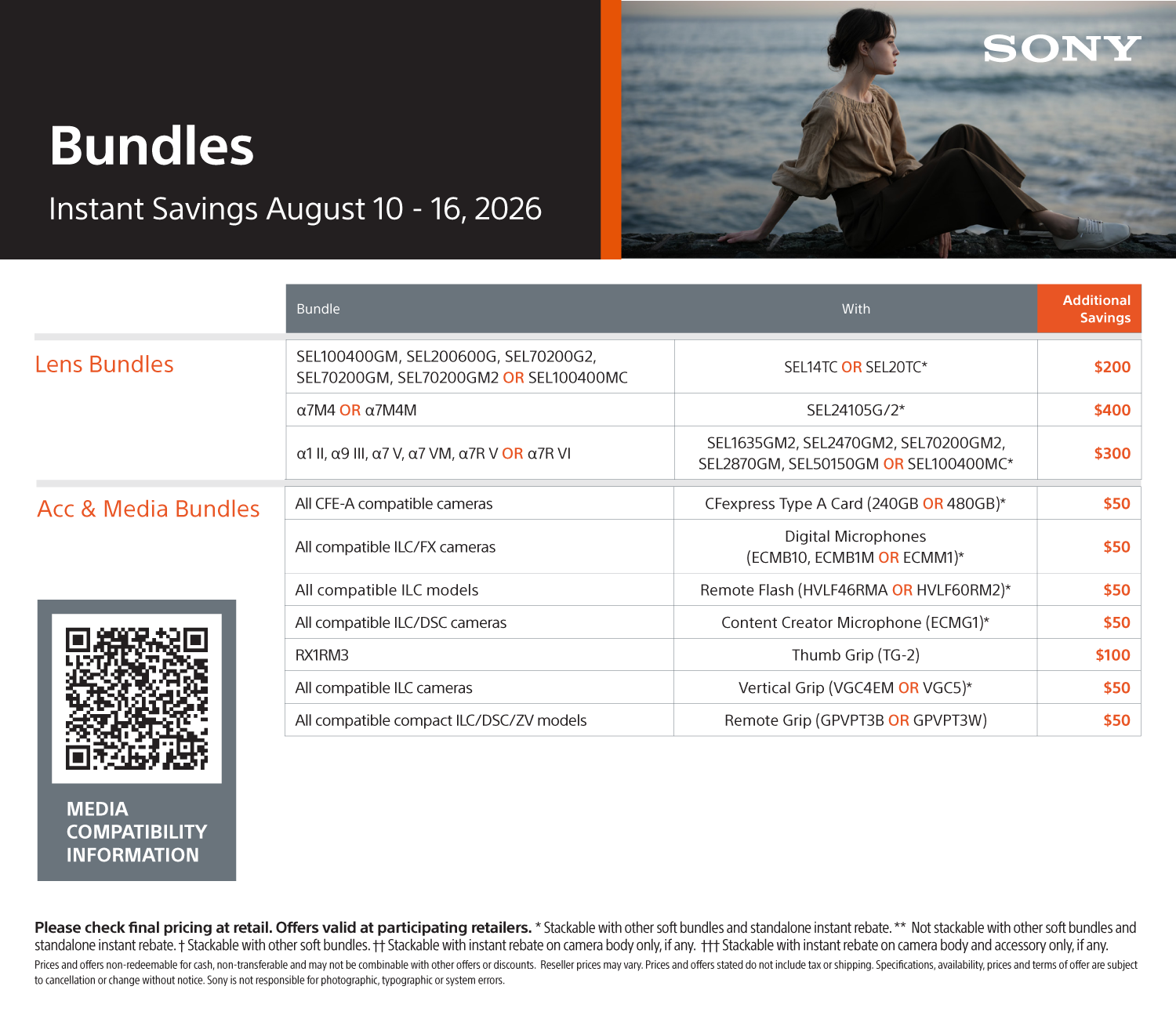 Instant Savings on Sony Cameras and Lenses at Milford Photo