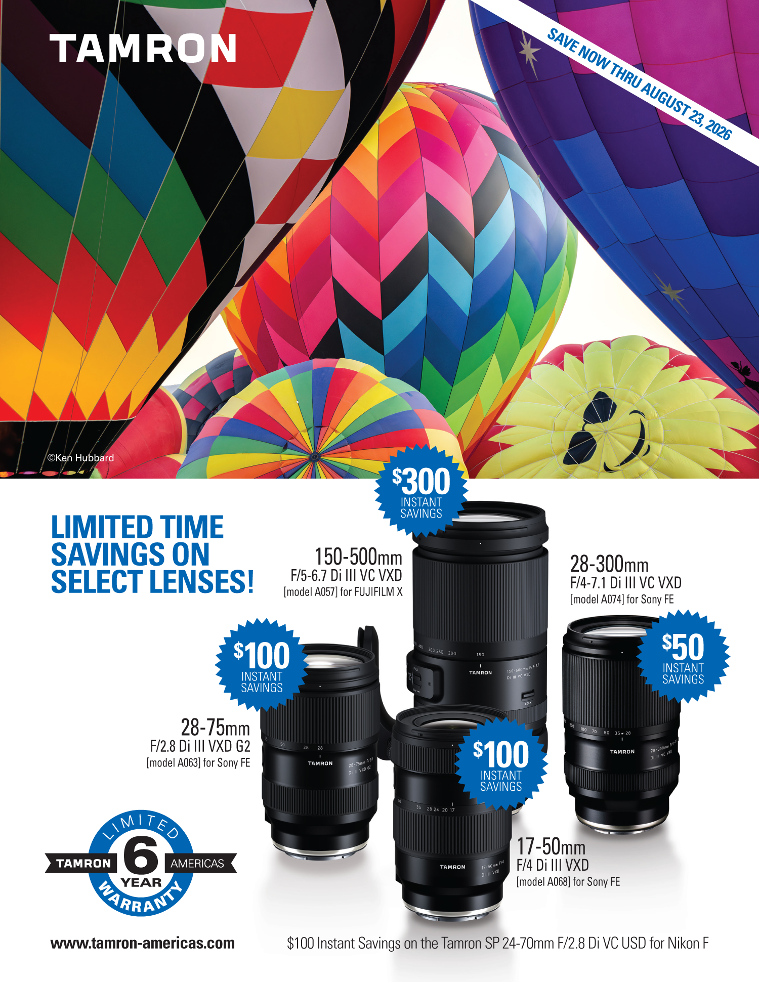 Save on Tamron Lenses at Milford Photo
