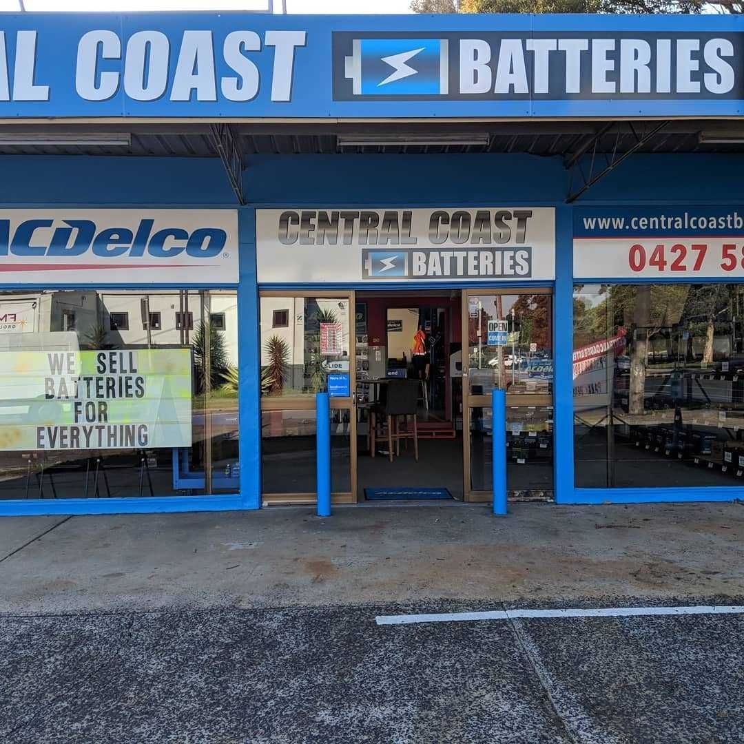 Central Coast Batteries Store With Sign Saying