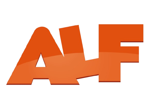 Logotipo estilizado «AFL» naranja sobre fondo blanco