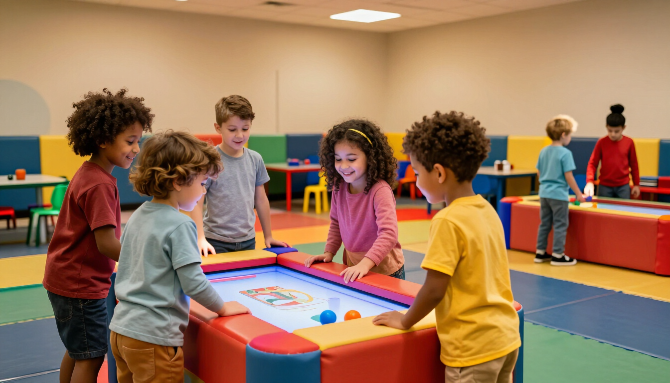 Niños disfrutando juegos para fiestas infantiles