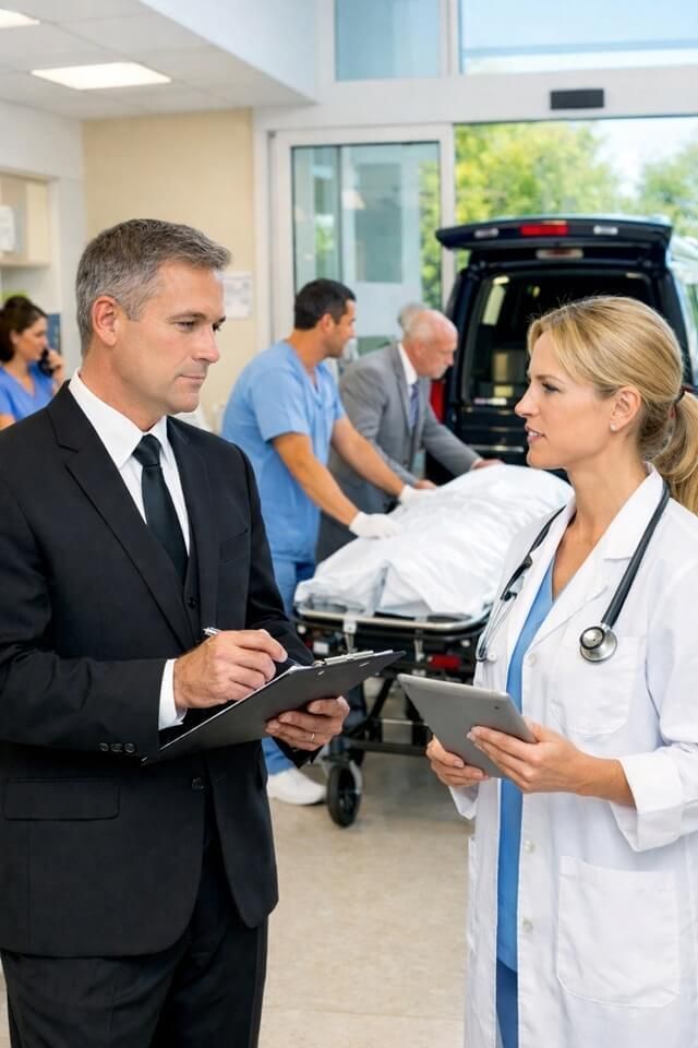 coordination between funeral homes and hospitals in Palisade, CO