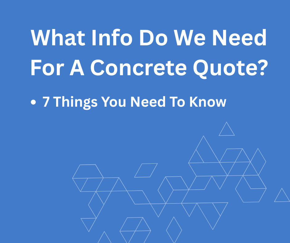 Red Deer Concrete Contractor info needed for a concrete quote