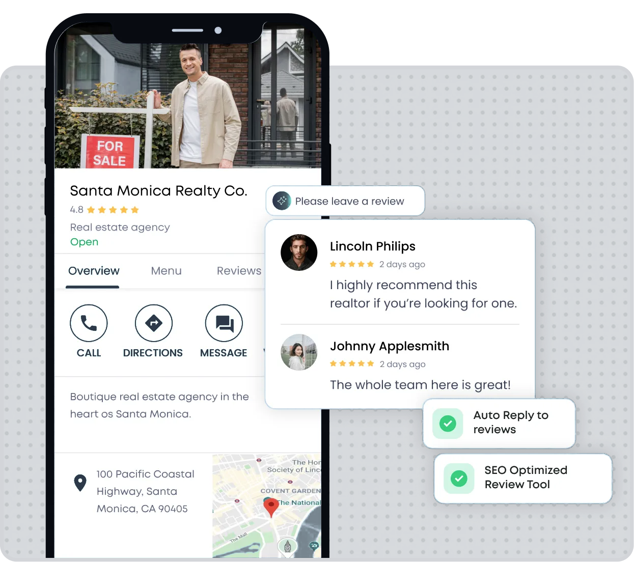 Biz Boost Local reviews and reputation view