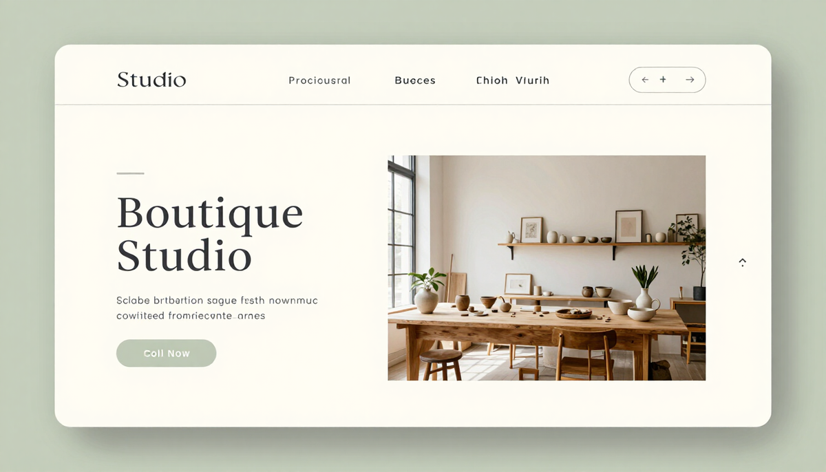 Placeholder website design example: Modern Small Business