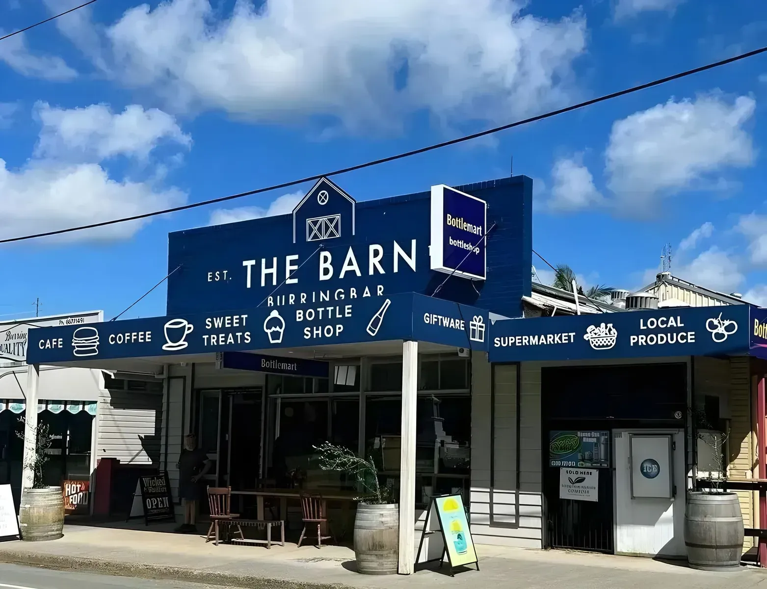 Blue Storefront Sign for the Barn a Bait — Fresh Print Signs In South Murwillumbah, NSW