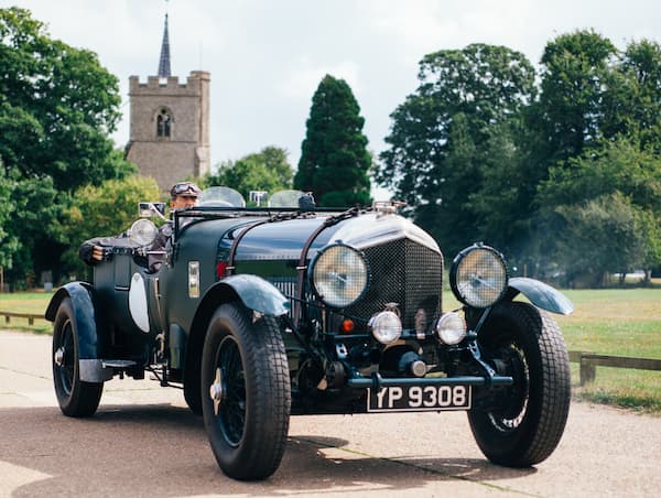 Dark green vintage car