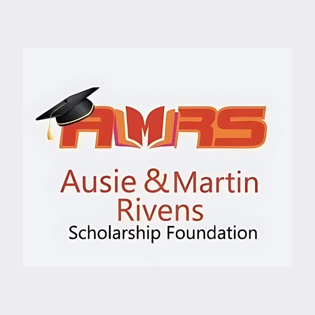 AUS logo with graduation cap and text “Ausie & Martin Rivens Scholarship Foundation”