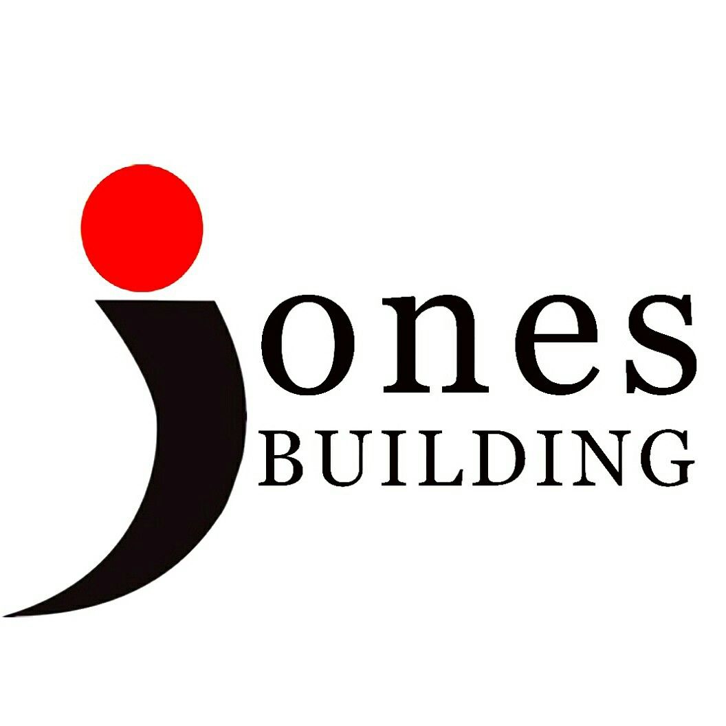 Jones Building logo with a red circle and stylized black J on a white background