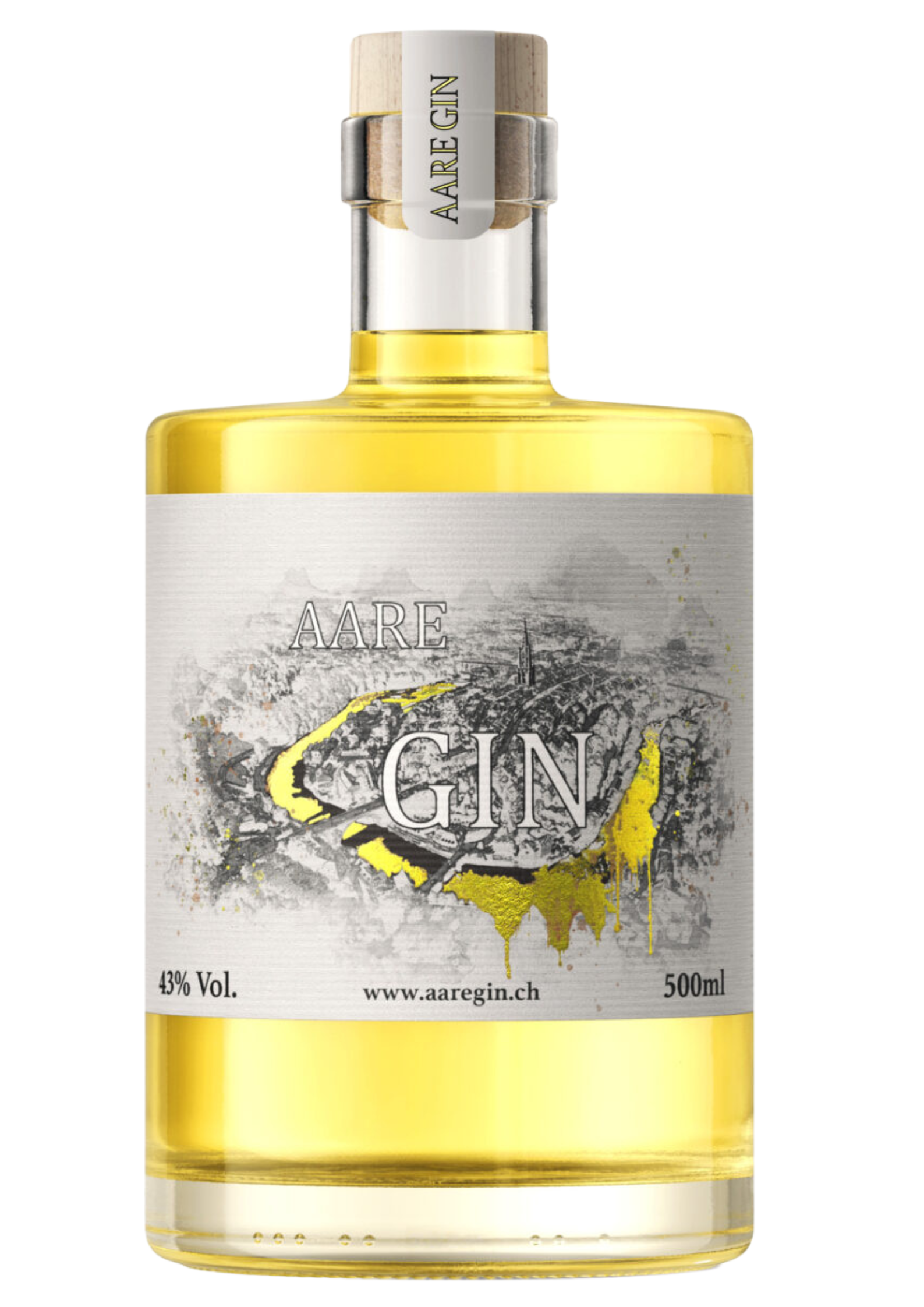 AARE GIN Gelb Edition – Schweizer Premium Gin mit Zitrusnote in edler Verpackung