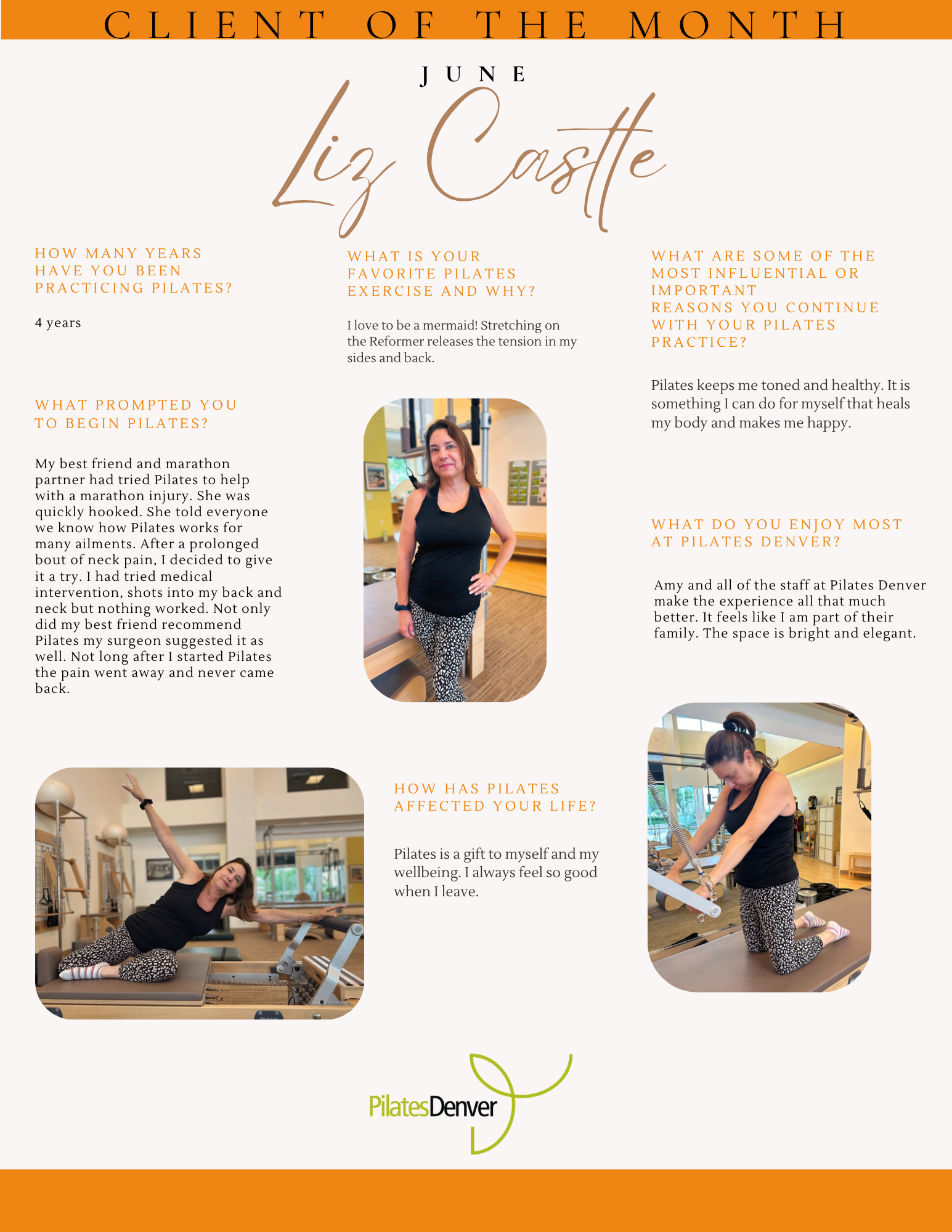 Client Highlights | Pilates Denver