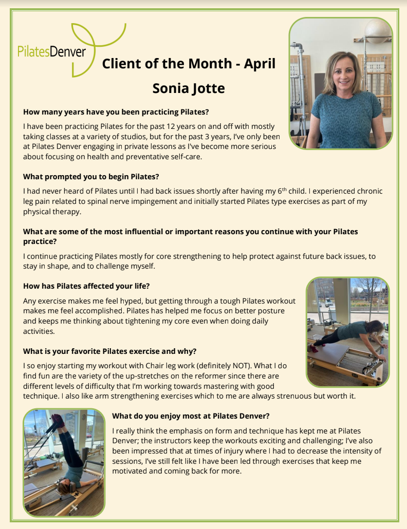 Client Highlights Client Highlights | Pilates Denver