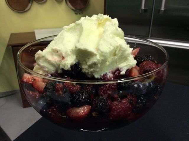 Mixed Berries with Mascarpone Lemoncello Cream
