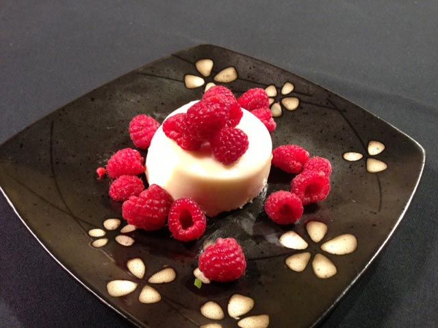 Panna Cotta with Raspberries