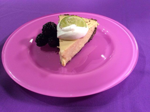 Key Lime Pie with Chocolate Almond Crust