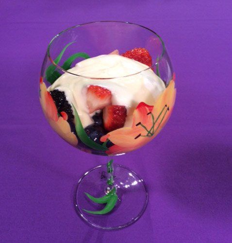 Lemon Yogurt with Marinated Berries