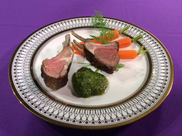 Rack Of Lamb with Mint-Basil Pesto